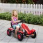 Go Kart a Pedales para Niños con Asiento Ajustable Neumáticos de Goma Freno de Mano Carga 50 kg 121x58x61 cm Rojo
