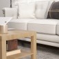 Mesa de Centro Moderna Mesa Baja con 2 Estantes de Almacenamiento Mesita para Salón Carga 20 kg 90x45x44,5 cm Natural