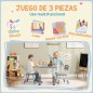 Conjunto de Mesa y 2 Sillas Infantiles Ajustables en Altura para Niños de 18 Meses a 5 Años Fácil de Limpiar