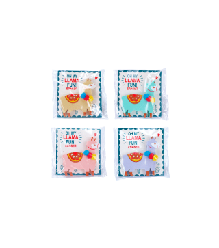 OFERTA! LOTE DE 500 BORRADORES POMPON "LLAMAS"