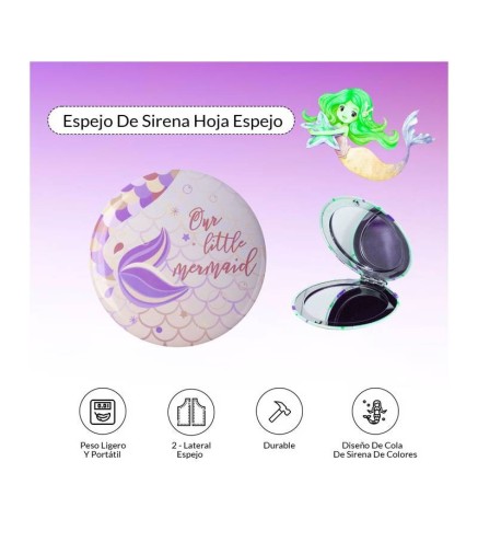 OFERTA! LOTE DE 500 ESPEJO CHAPA SIRENITA MERMAID
