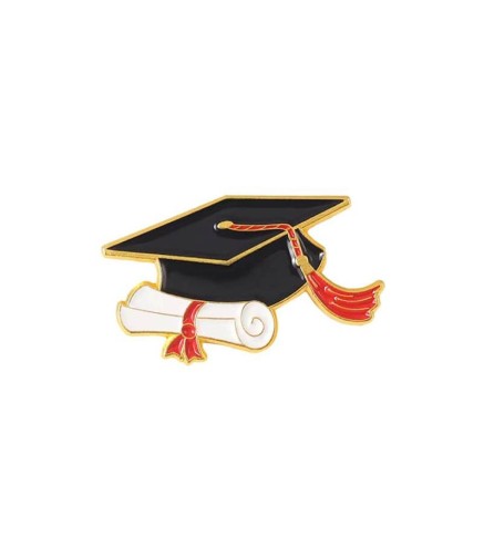 PIN GRADUACIÓN BIRRETE + DIPLOMA ROJO - Regalos Graduaciones