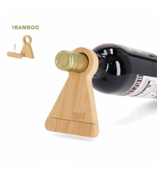 SACACORCHOS + SOPORTE MADERA BAMBOO