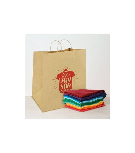 Caja de 150 Bolsas de Papel Kraft para Tiendas 46 x 16 x 49 CM