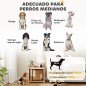 Jaula para Perros Mesa Auxiliar Moderna con 2 Puertas Soporte Giratorio con 2 Tazones 80x60x68 cm Roble