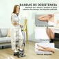 Mini Stepper Compacto para Hacer Ejercicio en Casa con Bandas de Resistencia Monitor LCD Pedales Antideslizantes Gris