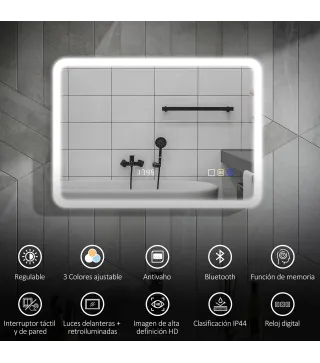 Espejo de Baño con Luz LED
