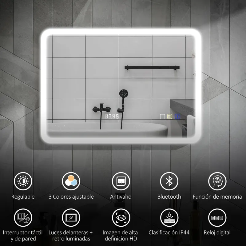 Espejo de Baño con Luz LED