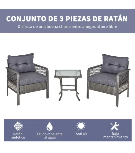 Conjunto de Muebles de Ratán