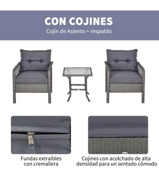 Conjunto de Muebles de Ratán