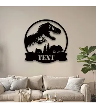 Letrero con nombre de dinosaurio personalizado