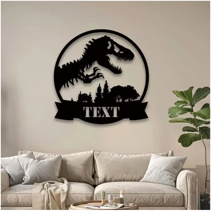 Letrero con nombre de dinosaurio personalizado