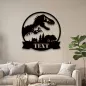 Letrero con nombre de dinosaurio personalizado