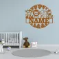 Letrero con nombre personalizado de animales de safari lindos