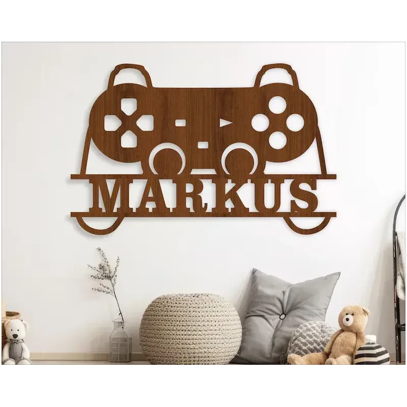 Letrero con Nombre de Controlador de Juego