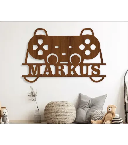 Letrero con Nombre de Controlador de Juego