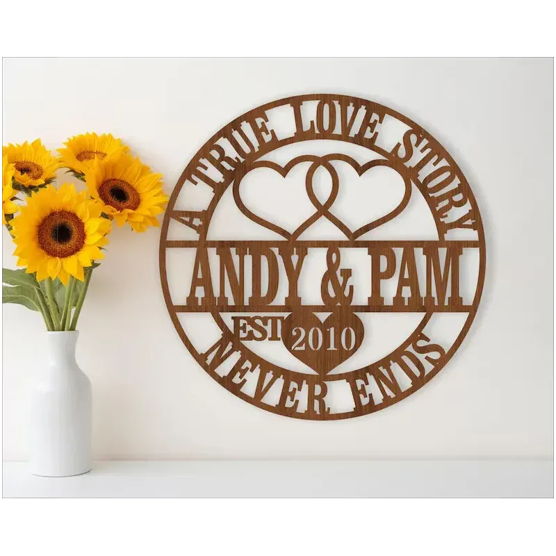 Letrero con nombre para aniversario de pareja Letrero con nombre para aniversario de pareja
