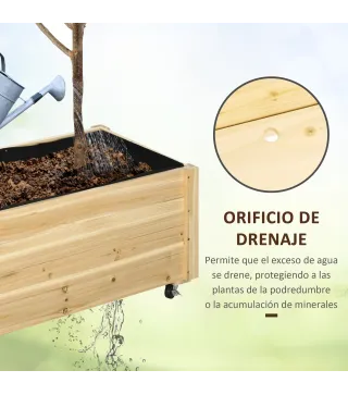 Jardinera con Ruedas
