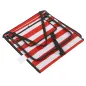 Conjunto de 2 Esterillas de Playa Plegable con Respaldo Reclinable y Bolsa de Transporte 142x51x40 cm Rojo y Blanco