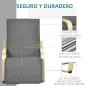 Sillón de Salón con Reposapiés Ajustable Silla Relax Butaca Tapizado en Tela para Oficina Dormitorio 66,5x94x100 cm Gris