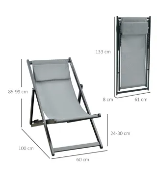 2 Tumbonas Plegables