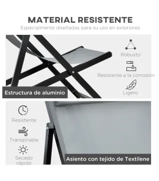 2 Tumbonas Plegables