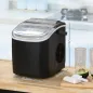Máquina para Hacer Hielo 12 Kg en 24 Horas 9 Cubitos en 6-12 Minutos Depósito de Agua 1,3 L 22,2x29,4x29 cm Negro