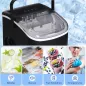Máquina para Hacer Hielo 12 Kg en 24 Horas 9 Cubitos en 6-12 Minutos Depósito de Agua 1,3 L 22,2x29,4x29 cm Negro