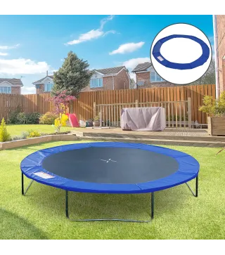 Cubierta de Protección Acolchada para Cama Elástica Borde de Seguridad para Trampolines con Diámetro Ø244 cm Azul