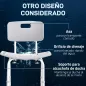 Taburete de Ducha Silla para Ducha con Respaldo Antideslizante Altura Regulable en 8 Niveles Carga 136 kg