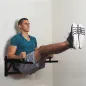 Barra de Musculación para Pared con Brazos Ajustables para hacer Dominadas Flexiones y Crossfit en Casa 70x53-63x48 cm Negro