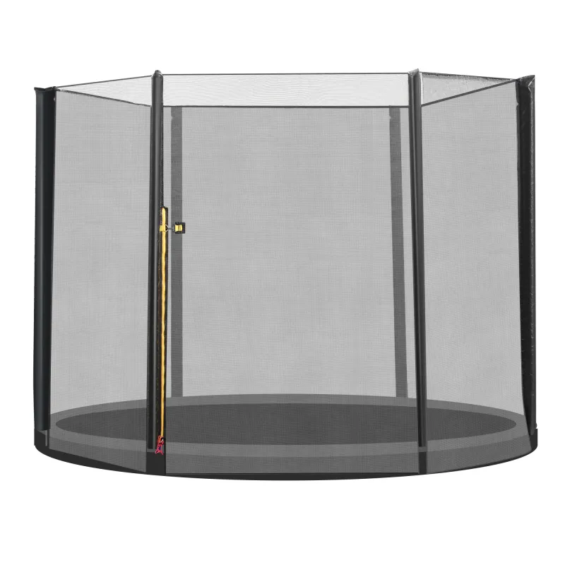 Red de Seguridad de Reemplazo para Trampolín Ø244 cm con Puerta con Cremallera para 6 Postes Rectos Ø244x180 cm Negro Red de Seguridad de Reemplazo para Trampolín Ø244 cm con Puerta con Cremallera para 6 Postes Rectos Ø244x180 cm Negro