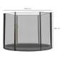 Red de Seguridad de Reemplazo para Trampolín Ø244 cm con Puerta con Cremallera para 6 Postes Rectos Ø244x180 cm Negro