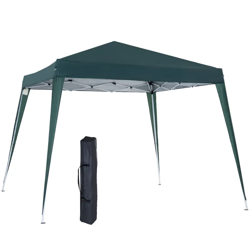 Carpa Plegable 3x3 m, Pop-up, Cenador Pabellón de Jardín, Altura Ajustable con Bolsa de Transporte, Anti-UV, Impermeable, Gazebo