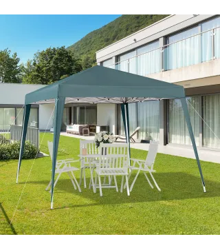 Carpa Plegable 3x3 m, Pop-up, Cenador Pabellón de Jardín, Altura Ajustable con Bolsa de Transporte, Anti-UV, Impermeable, Gazebo