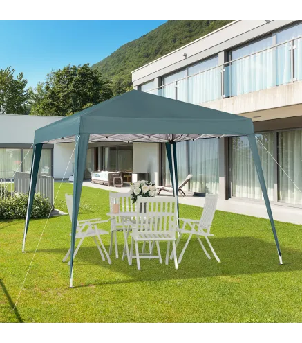Carpa Plegable 3x3 m, Pop-up, Cenador Pabellón de Jardín, Altura Ajustable con Bolsa de Transporte, Anti-UV, Impermeable, Gazebo