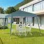 Carpa Plegable 3x3 m, Pop-up, Cenador Pabellón de Jardín, Altura Ajustable con Bolsa de Transporte, Anti-UV, Impermeable, Gazebo