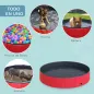 Piscina Plegable para Perros Gatos Ø160x30 cm Bañera Portátil para Mascotas PVC Antideslizante Múltiples Usos para Interiores y