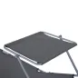 Tumbona de jardín Plegable con Toldo y Respaldo Reclinable para Jardín Terraza Acampada 187x58x36cm Gris