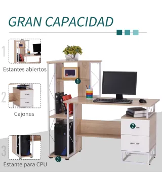 Escritorio con Estantería
