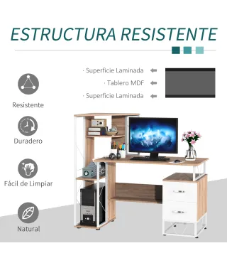 Escritorio con Estantería