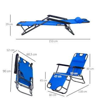 Tumbona Plegable y Reclinable