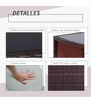 Conjunto 1 Mesa y 2 Sillas