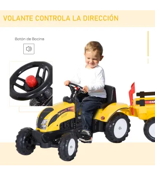 Tractor Pedal con Remolque