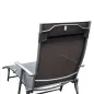 Tumbona de Jardín Plegable con Respaldo Ajustable en 7 Niveles Almohada y Reposabrazos 137x63,5x100,5 cm Gris