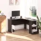 Mesa de Ordenador PC Escritorio para Oficina Hogar Tipo Esquinera Forma L con Estantes 136x130x72cm Madera