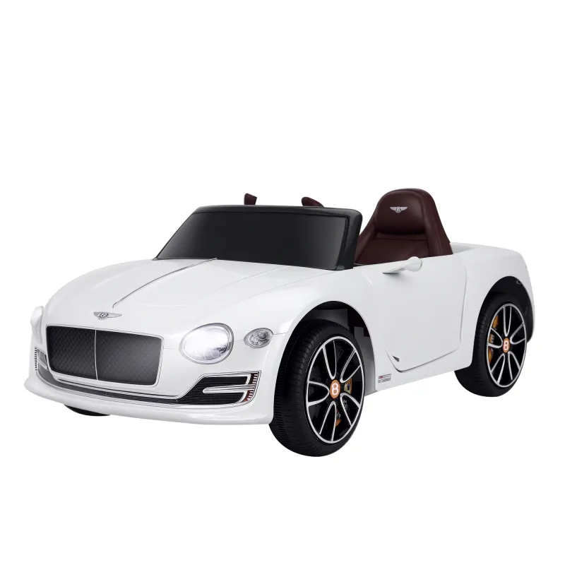 Coche Eléctrico para Niños Bentley GT Coche de Batería para Niños de +3 Años Velocidad 2,5-5 km/h 108x60x43 cm Blanco