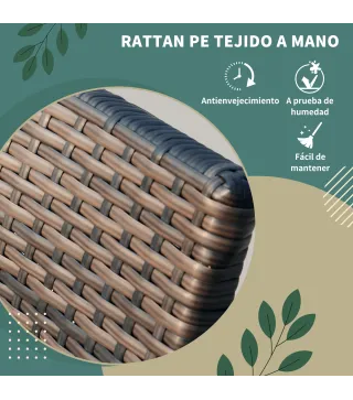 Conjunto de Mesa Sillas Ratán