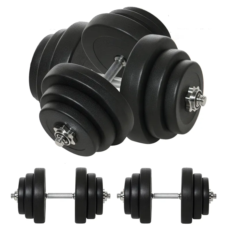 Juego de Mancuernas Pesas de Fitness Total 40 kg 4x5 kg 4x2,5 kg 4x1,5 kg Ajustable Profesionales Gimnasio Doméstico y Musculaci