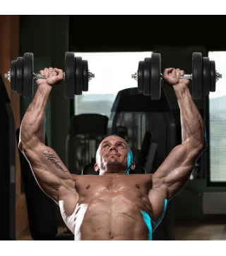 Juego de Mancuernas Pesas de Fitness Total 40 kg 4x5 kg 4x2,5 kg 4x1,5 kg Ajustable Profesionales Gimnasio Doméstico y Musculaci